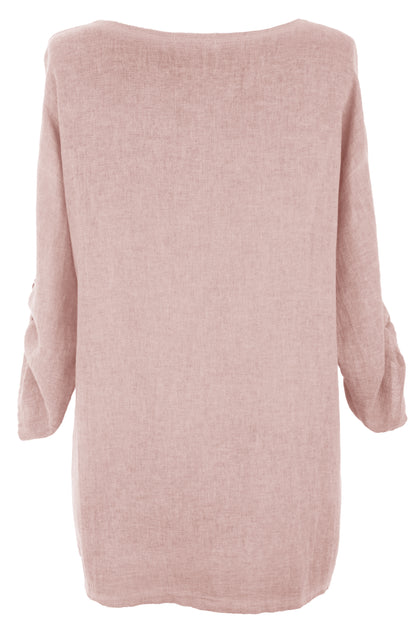 Cutout Button Detail Teabag Top