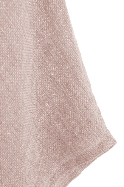 V Cutout Hem Linen Teabag Top