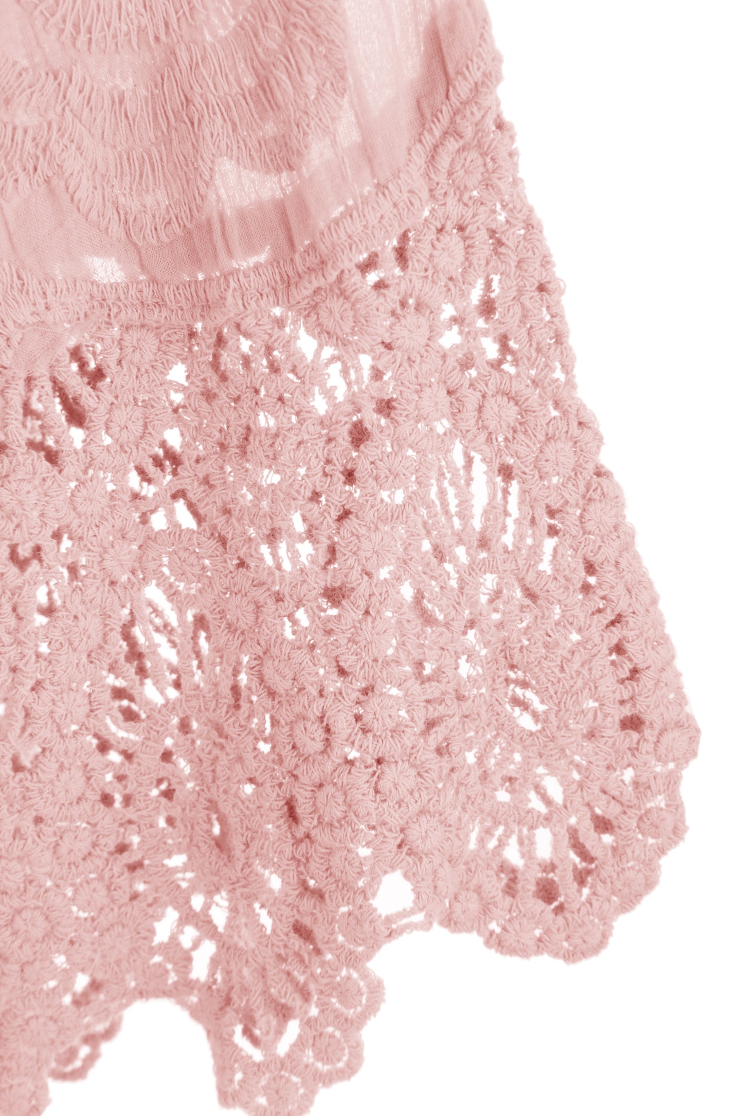 Crochet Trim Cotton Shirt