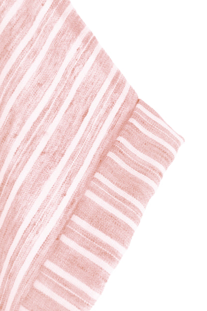 Stripe Print Collar Midi