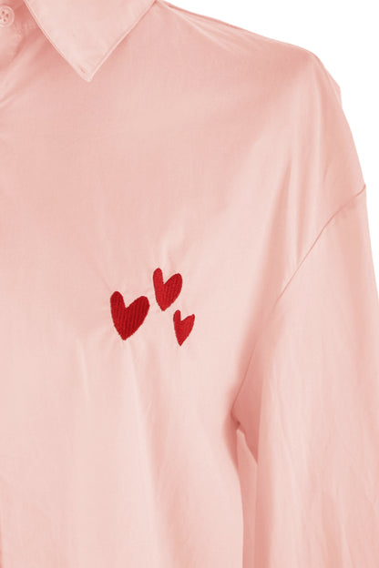 Heart Embroidery Shirt