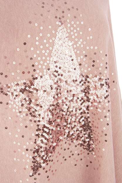 Sequin Star Knit Poncho