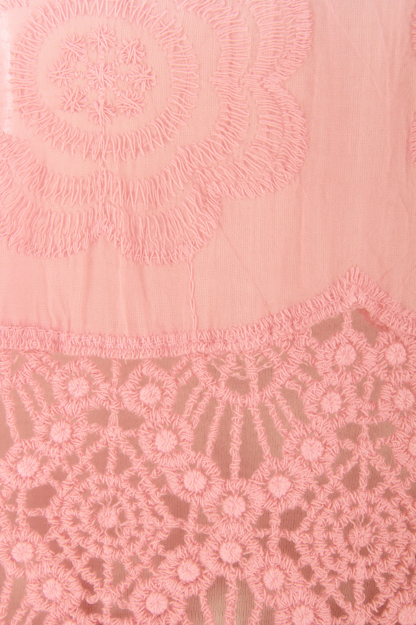 Dip Dye Crochet Trim Cotton Shirt