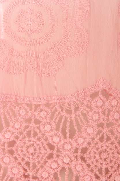 Dip Dye Crochet Trim Cotton Shirt