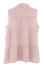 Load image into Gallery viewer, Sleeveless Tiered Linen Top
