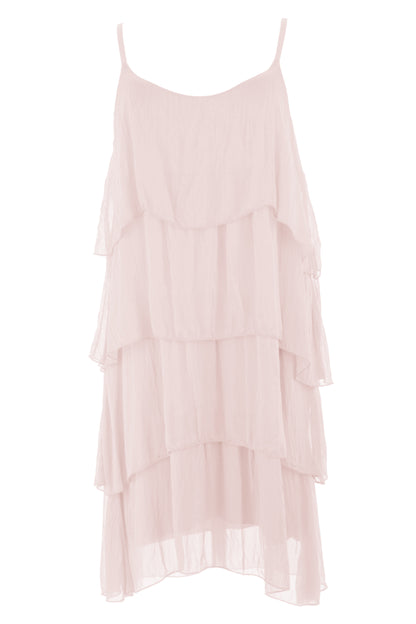 Ruffle Silk Dress