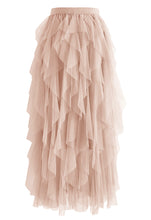 Load image into Gallery viewer, Ruffle Tulle Midi Skirt
