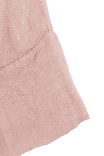 Collar V Neck Linen Top
