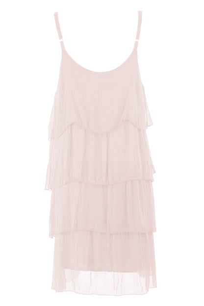 Ruffle Silk Dress