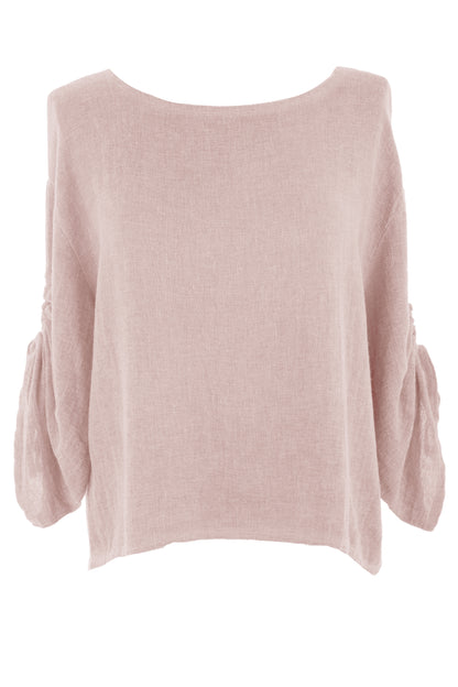 Ruched Sleeve Teabag Top