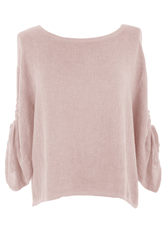 Ruched Sleeve Teabag Top