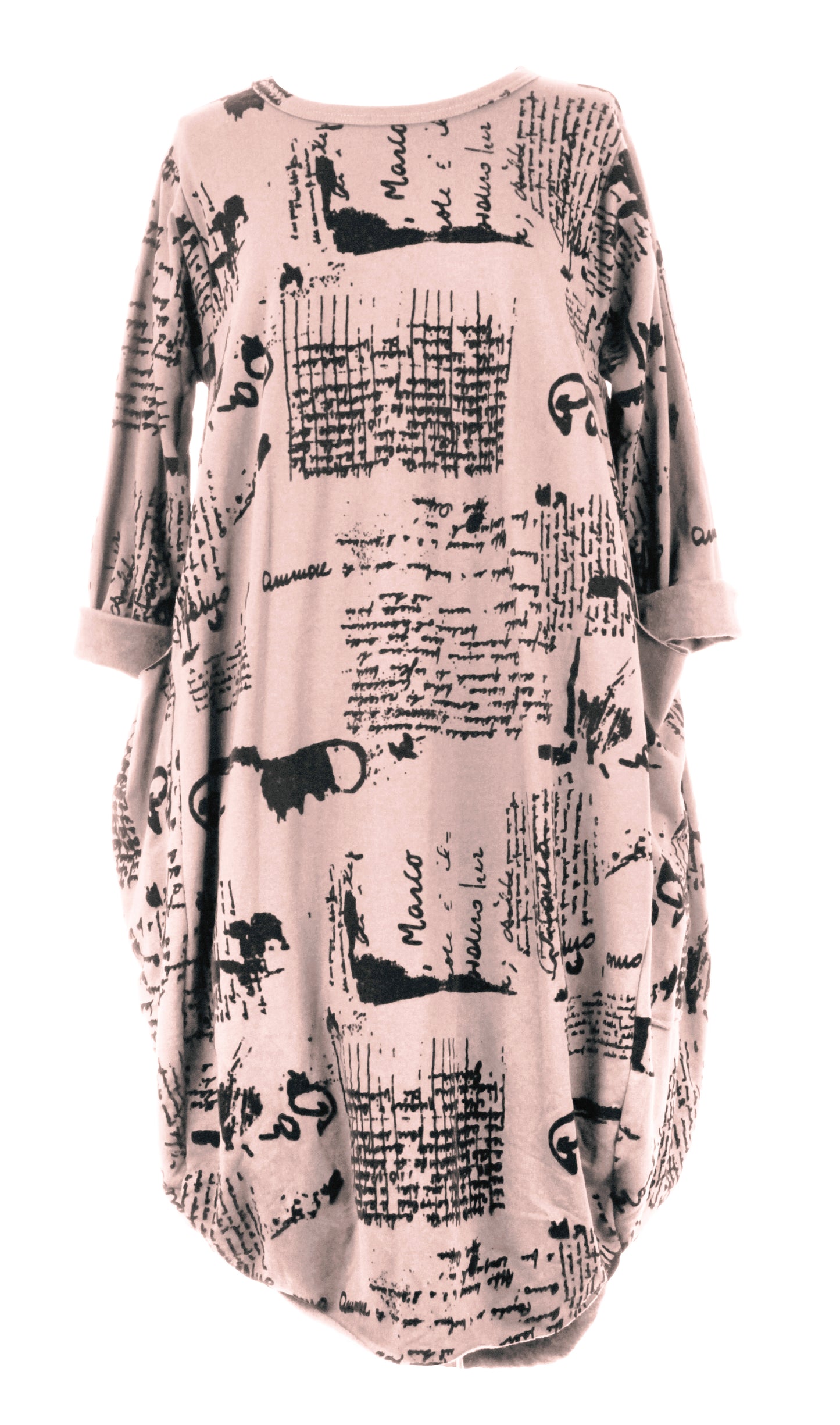 Flocking Script Midi Dress