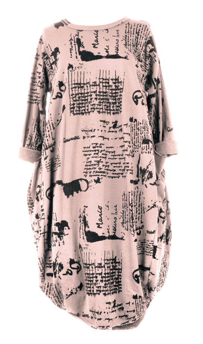 Flocking Script Midi Dress