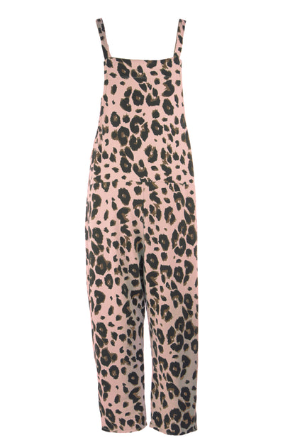 Leopard Jersey Dungarees