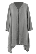 Load image into Gallery viewer, 2 Pocket Asymmetric Linen Jacket
