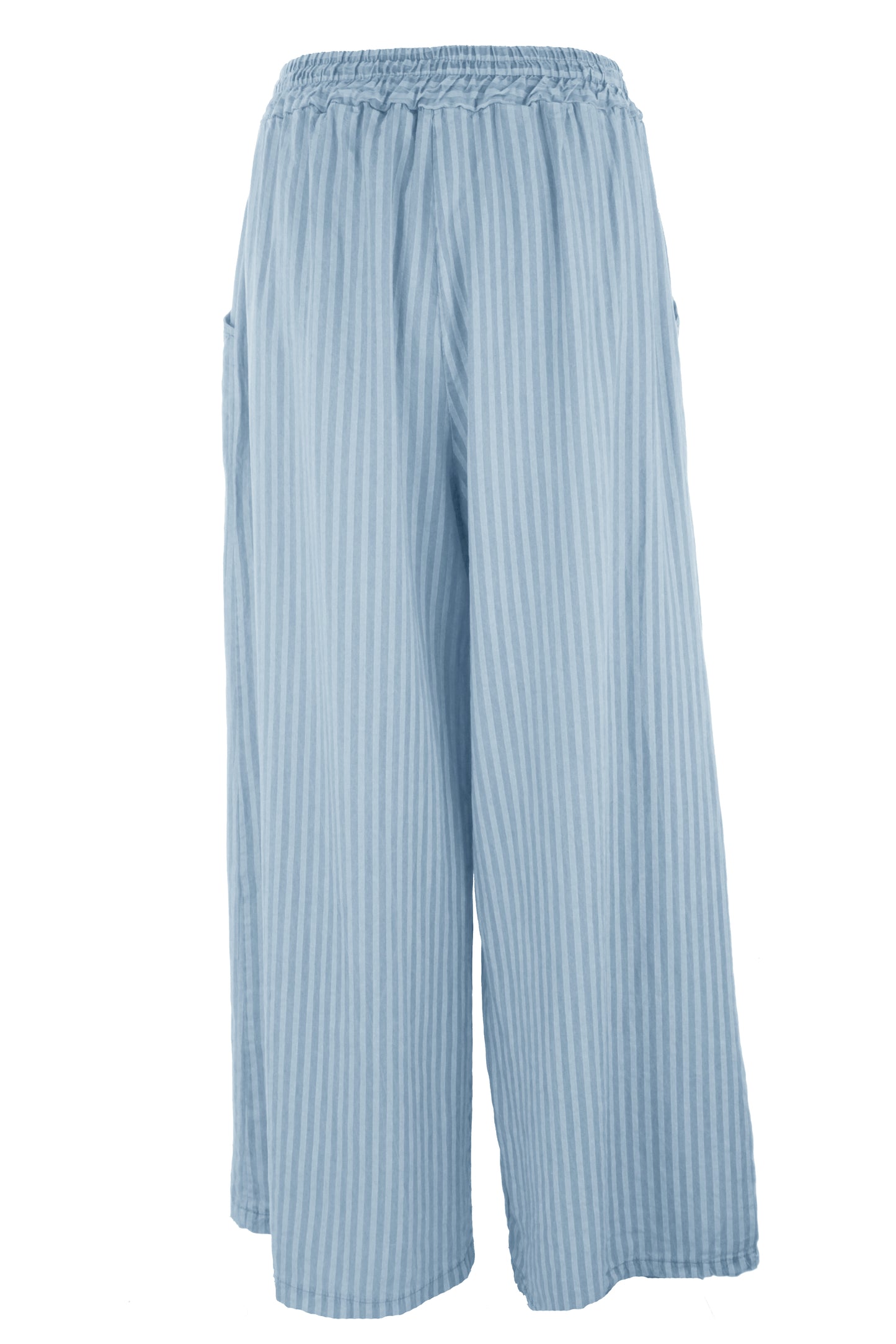 Stripe Wide Leg Denim Trouser