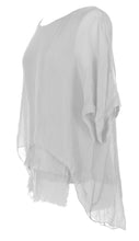 Load image into Gallery viewer, Frayed Hem Silk Top
