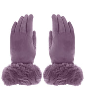 Load image into Gallery viewer, Faux Fur Cuff Suede Gloves
