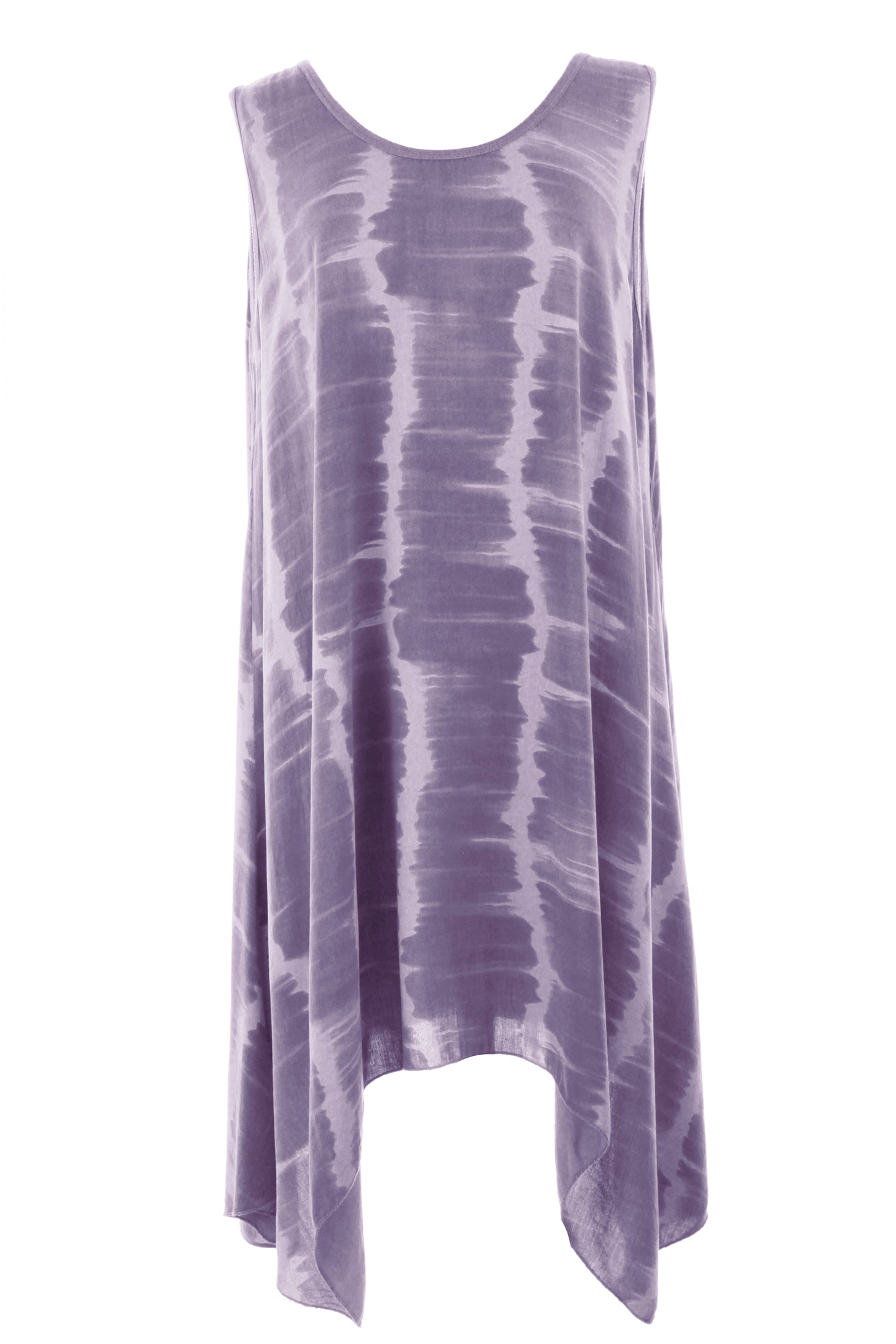 Sleeveless Tie Dye Print Dress