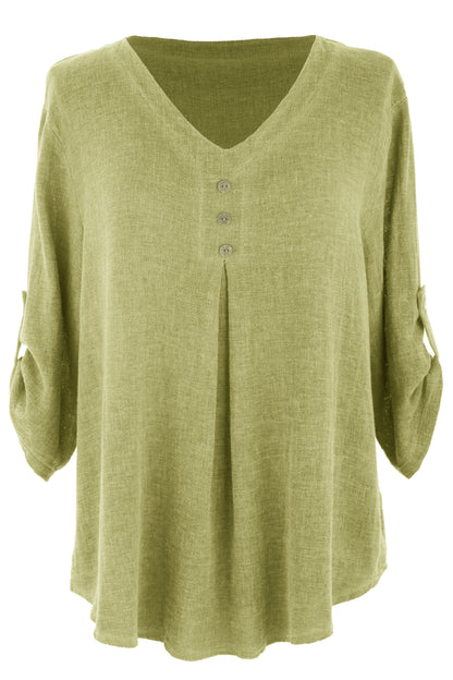 3 Button Detail Teabag Top