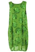 Load image into Gallery viewer, Sleeveless 2 Pocket Palm Print Dress
