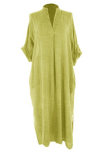 Load image into Gallery viewer, V Neck 2 Pocket Cotton Midi
