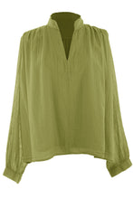Load image into Gallery viewer, Ruched Shoulder Cotton Top
