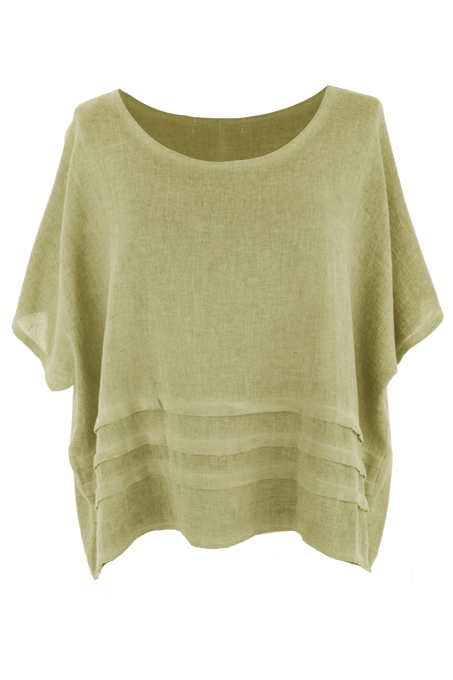 Pleat Detail Teabag Linen Top