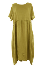 Load image into Gallery viewer, Pleat Detail Linen Dress
