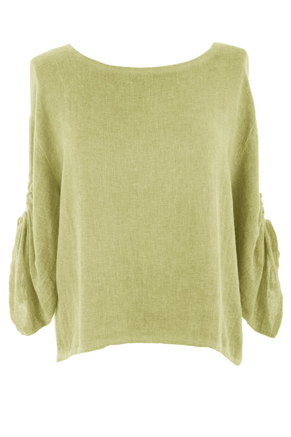 Ruched Sleeve Teabag Top