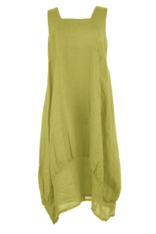 Square Neck Linen Dress