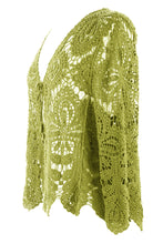 Load image into Gallery viewer, Tie Front Crochet Cardigan
