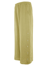 Load image into Gallery viewer, Side Button Detail Linen Trouser
