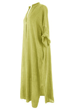 Load image into Gallery viewer, V Neck 2 Pocket Cotton Midi
