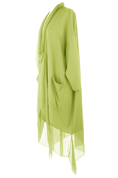 Crossover Silk Panel Tunic