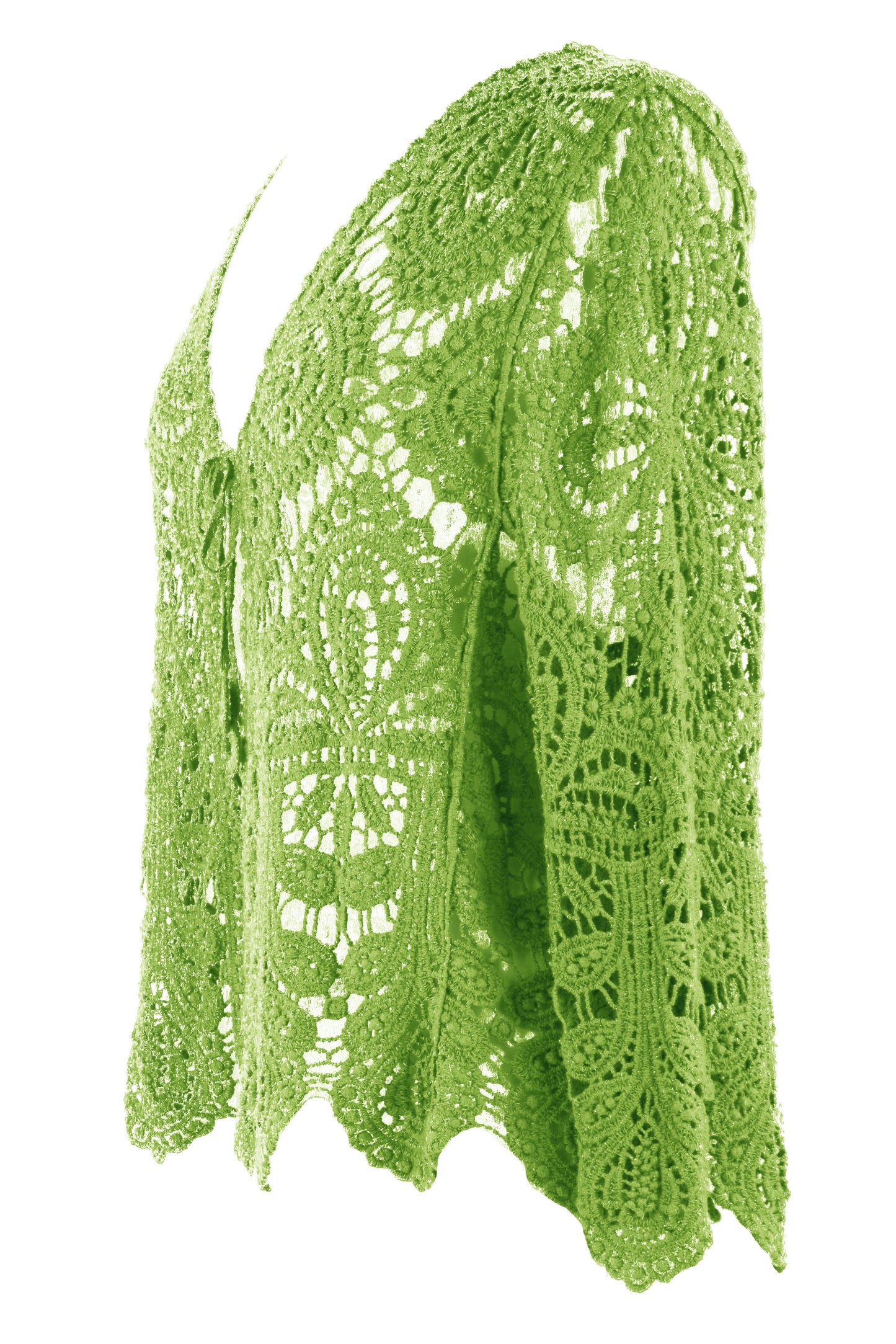 Tie Front Crochet Cardigan