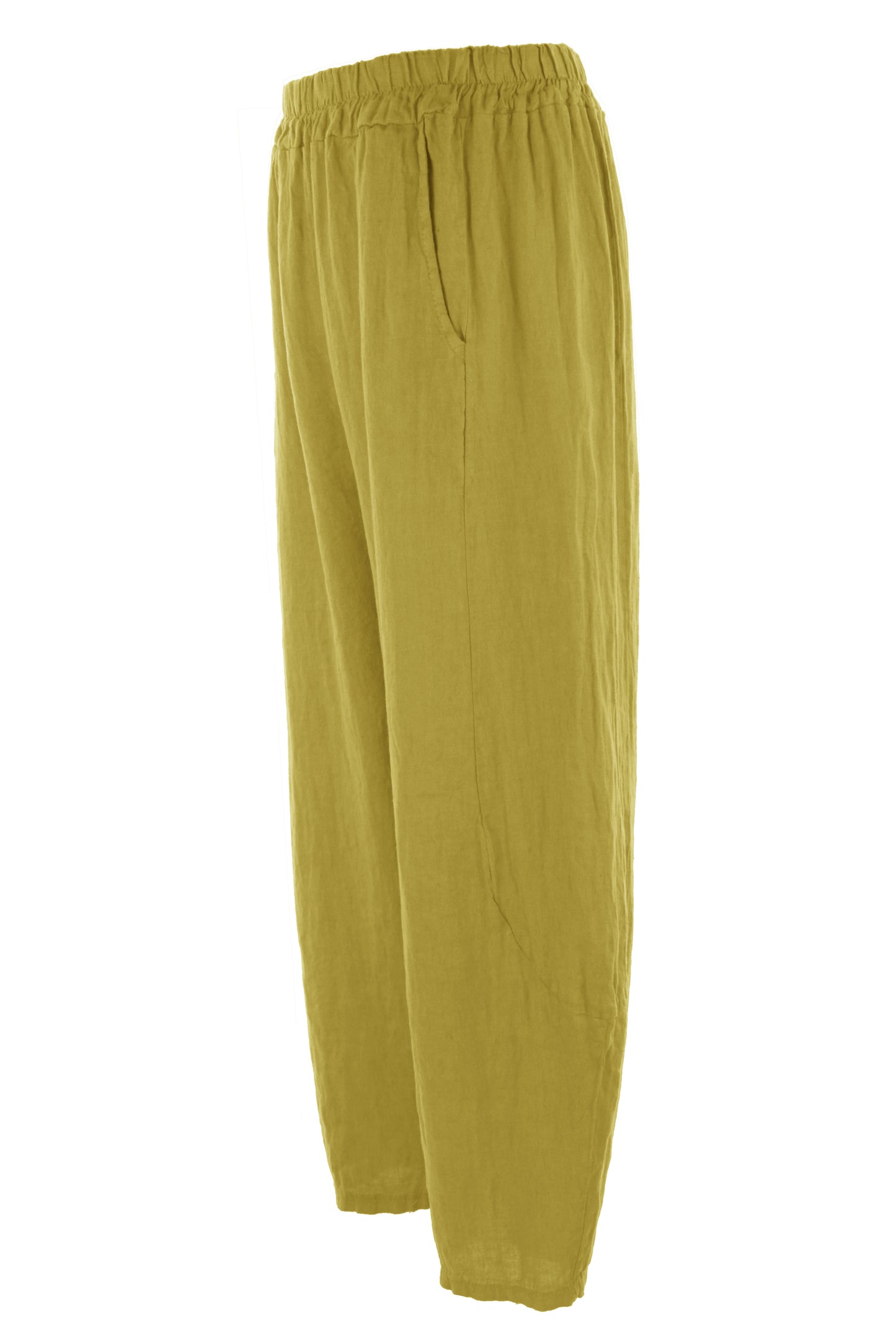 2 Pocket Barrel Leg Linen Trouser