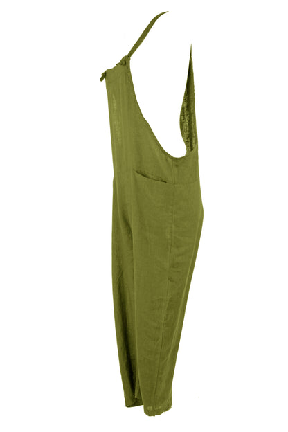 Tie Knot Linen Dungarees