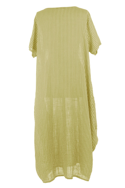 Stripe 2 Pocket Tulip Midi