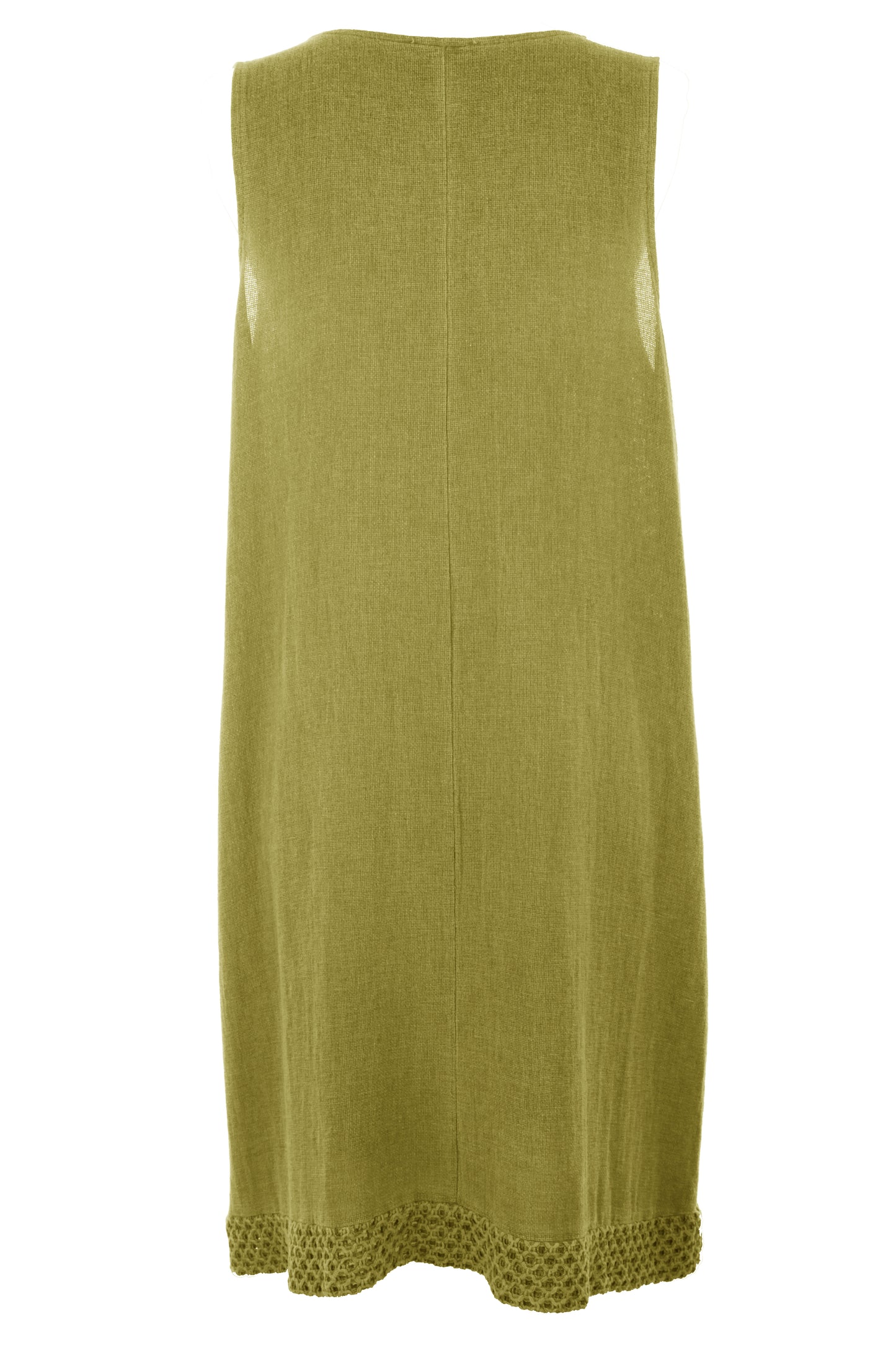 Sleeveless 2 Pocket Teabag Linen Dress