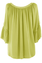 Load image into Gallery viewer, Crochet Trim Cut-out Shoulder Top
