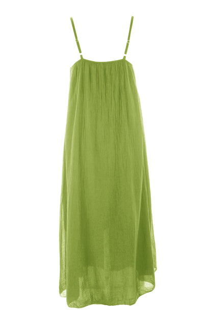 Strappy Cotton Midi Dress