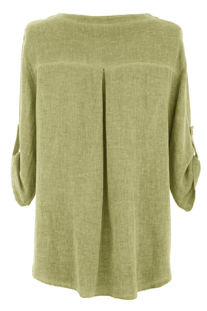 3 Button Detail Teabag Top