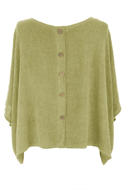 Button Detail Back Teabag Top