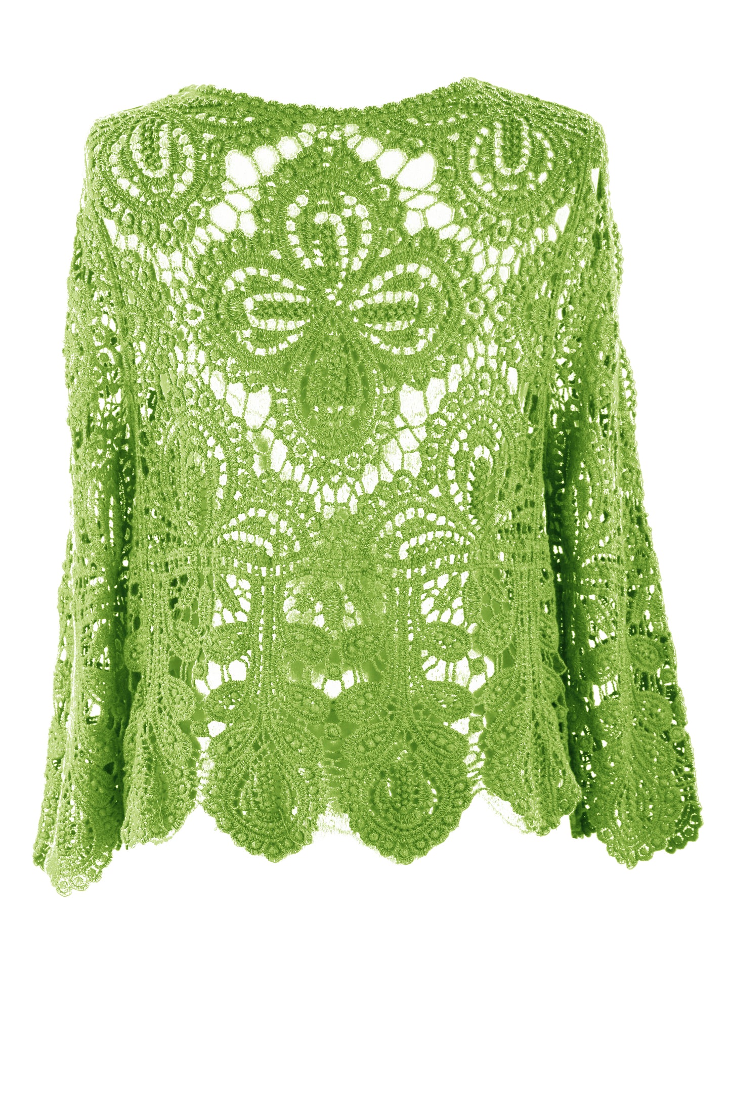Tie Front Crochet Cardigan