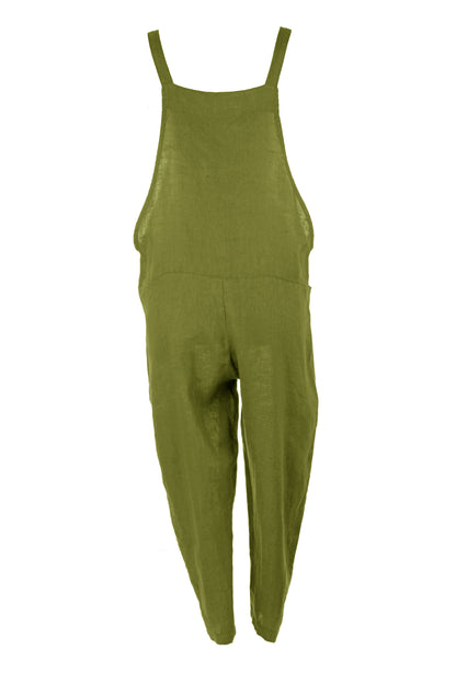 Tie Knot Linen Dungarees