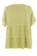 Load image into Gallery viewer, Button Tiered Linen Top
