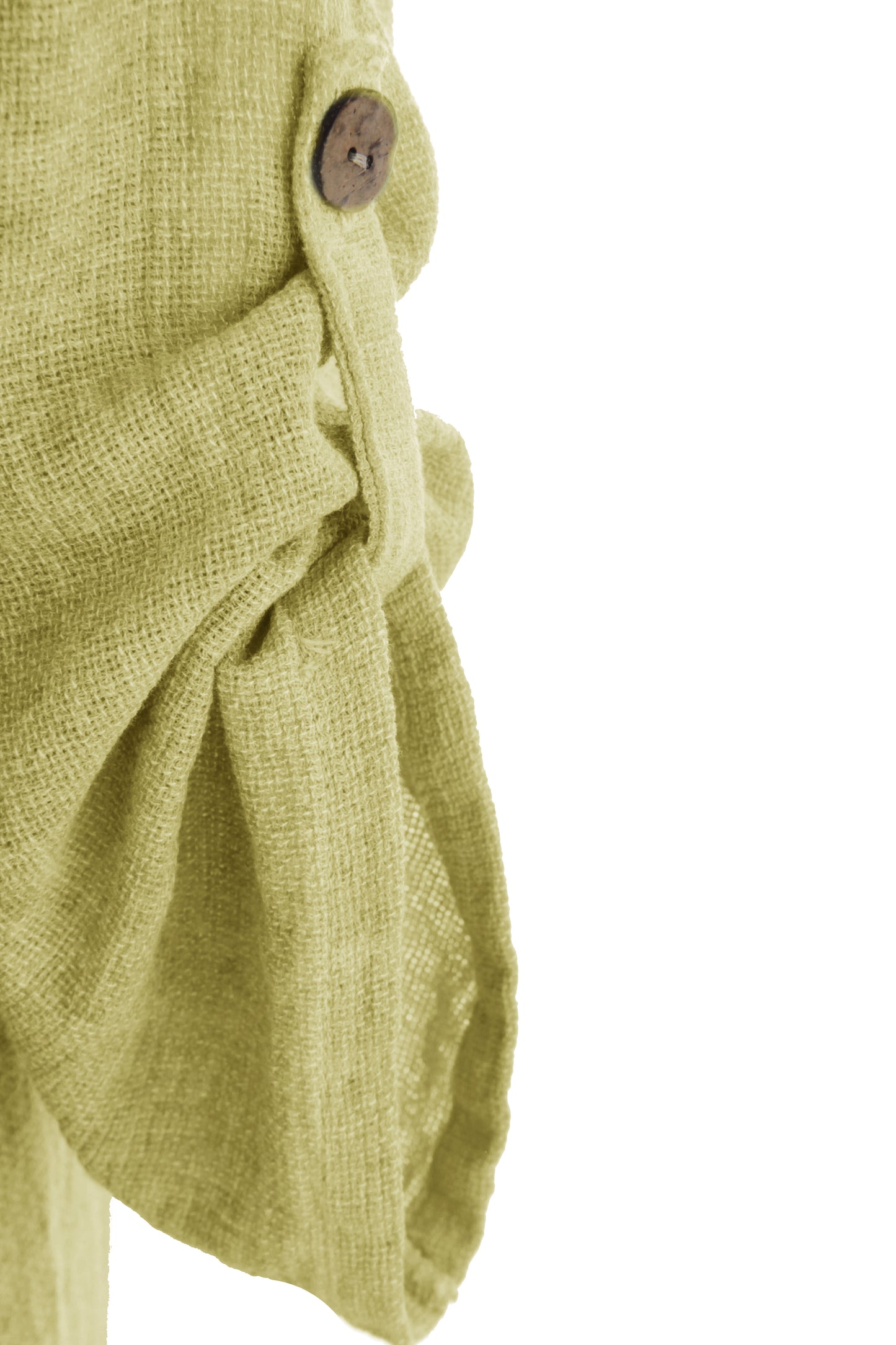 Cutout Button Detail Hopsack Top