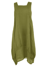 Load image into Gallery viewer, Square Neck Linen Dress
