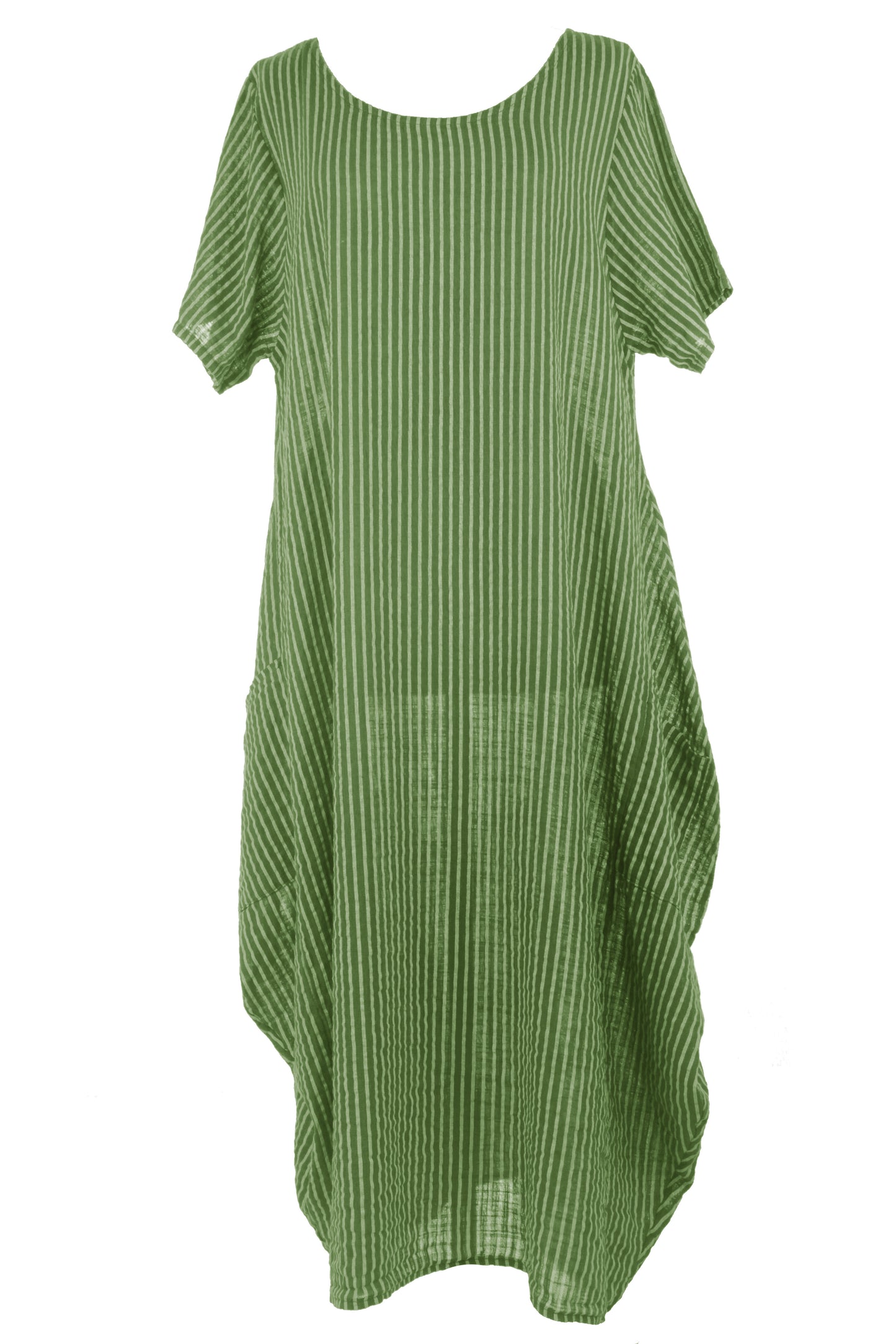 Stripe 2 Pocket Tulip Midi